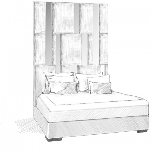 Carme Headboard and bed