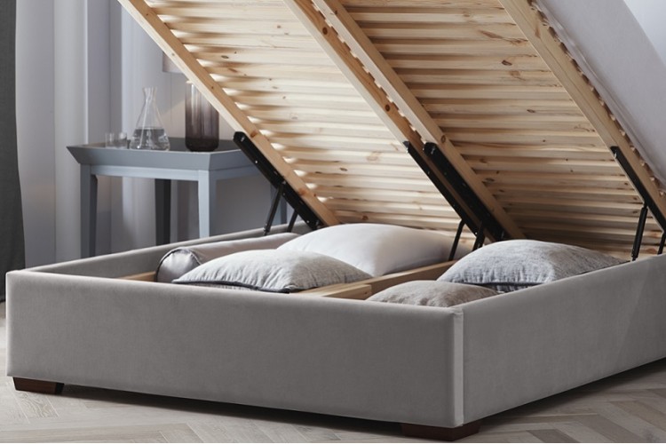 Leto headboard and storage bed base