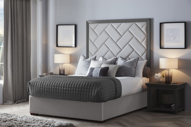 Leto headboard and storage bed base