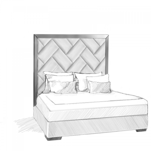 Leto headboard and storage bed base
