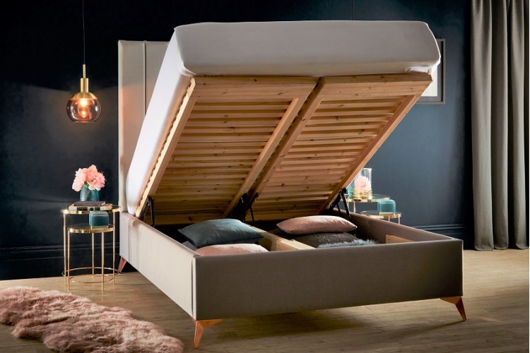 Delphinus Headboard and Storage Bed