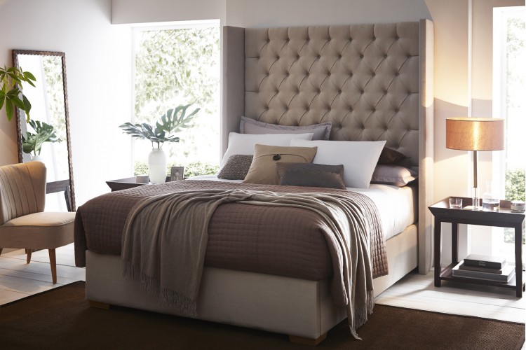 Cygnus Storage Bed, Bed With Soft Headboard And Storage